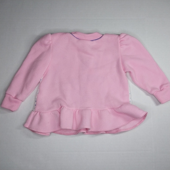 Vintage 80/90s Lovespun 24 Months Sweat Shirt Pant Outfit bunny rabbits Pink - Picture 6 of 10